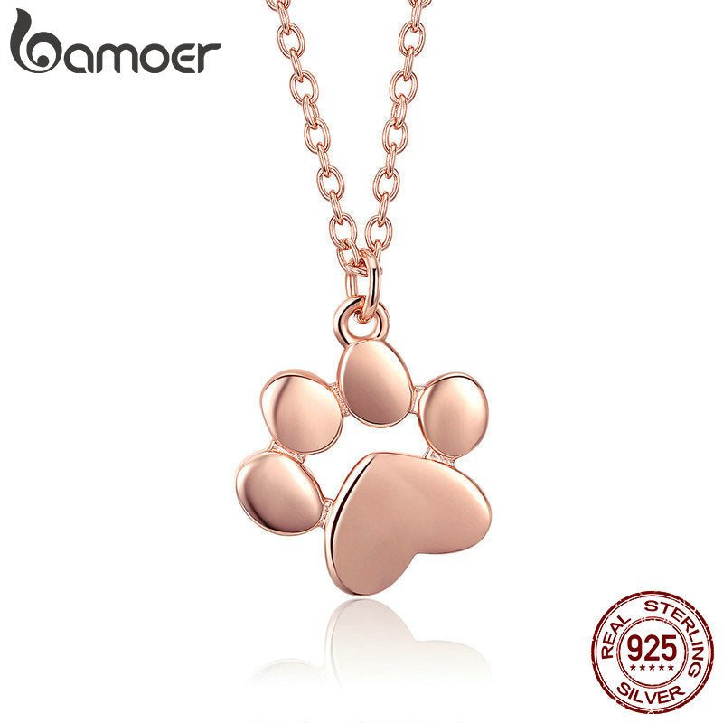 🐾 925 Silver Paw Print Necklace