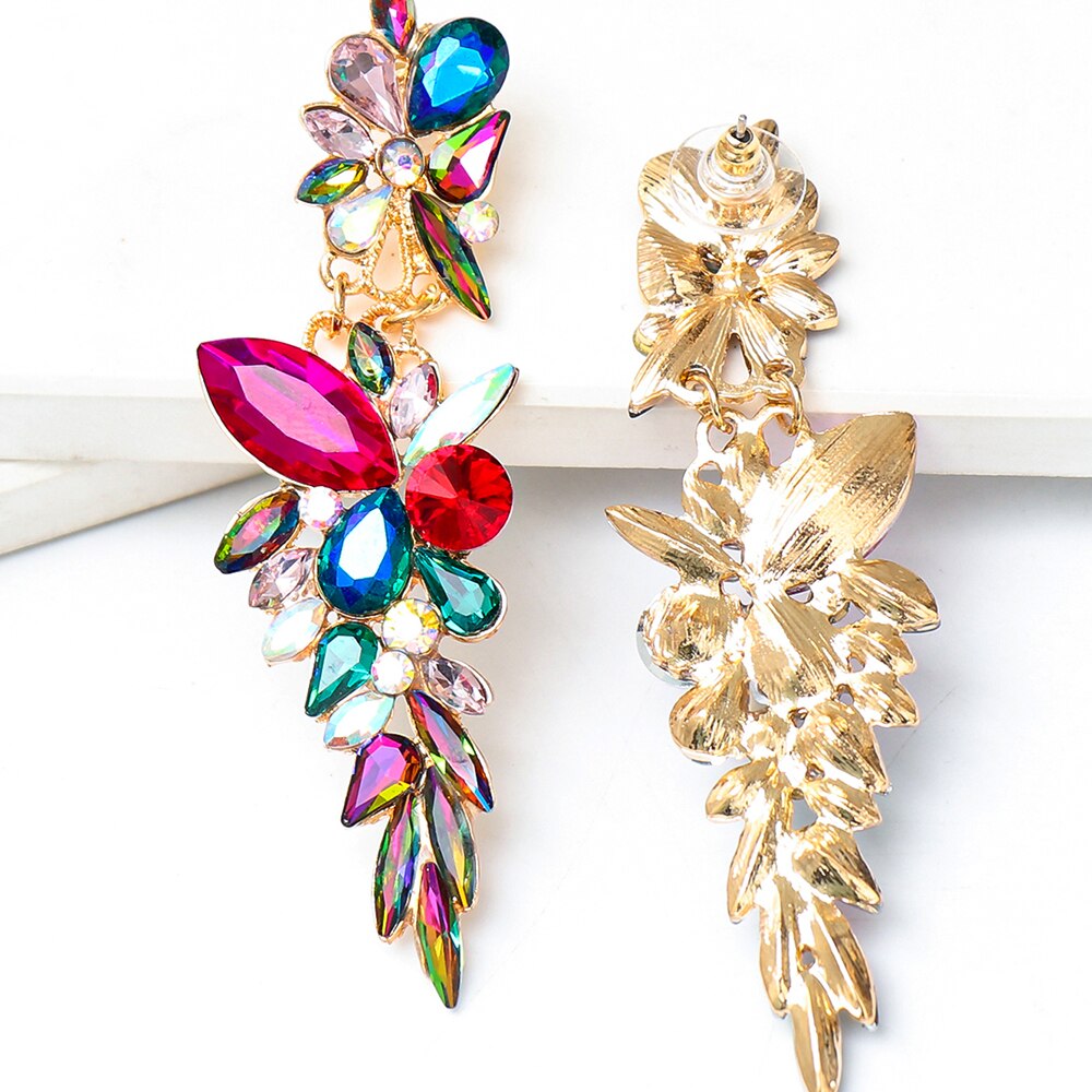✨ Colorful Rhinestone Drop Earrings