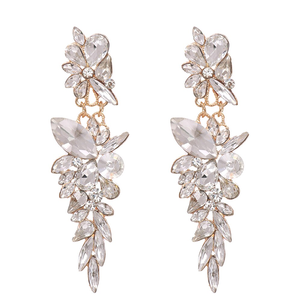 ✨ Colorful Rhinestone Drop Earrings