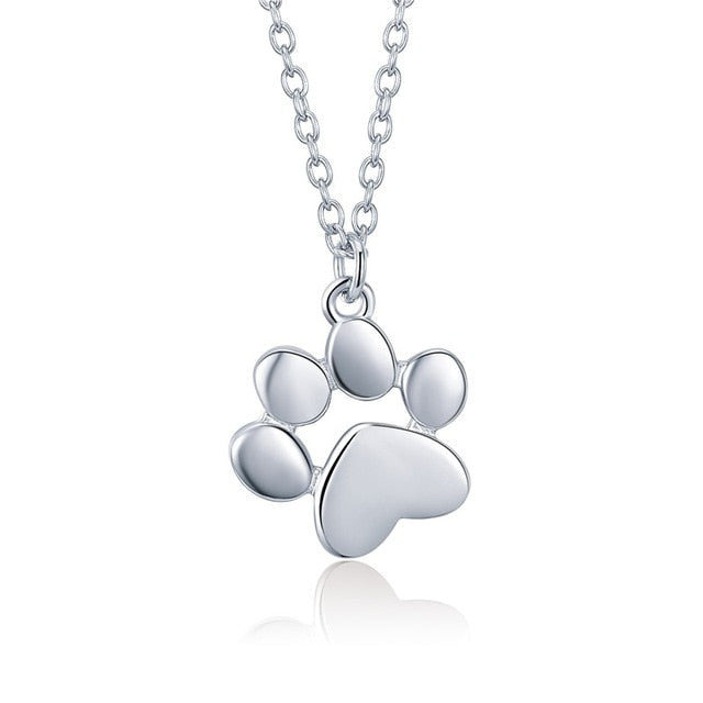 🐾 925 Silver Paw Print Necklace