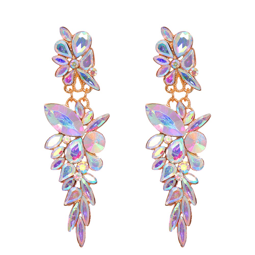 ✨ Colorful Rhinestone Drop Earrings
