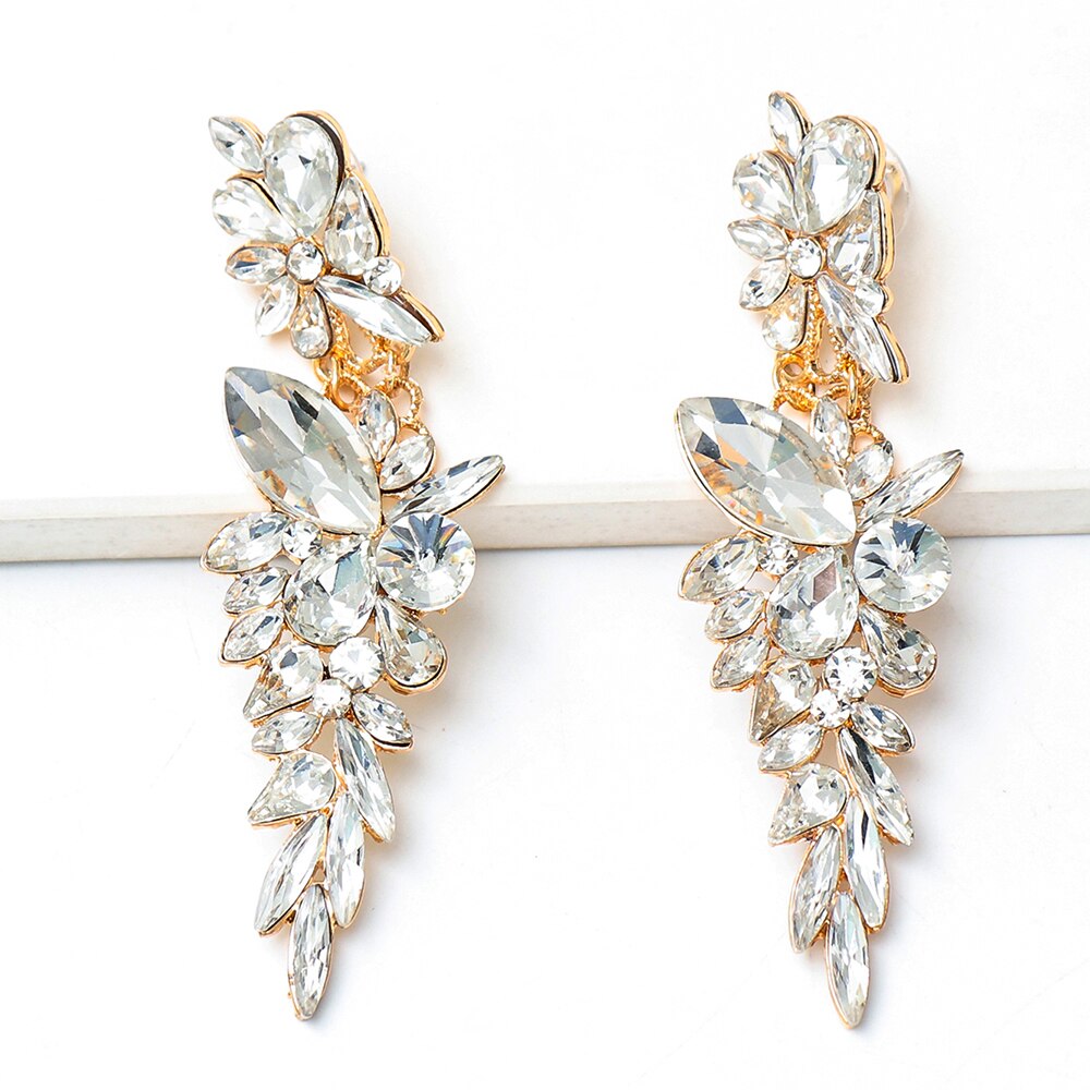 ✨ Colorful Rhinestone Drop Earrings