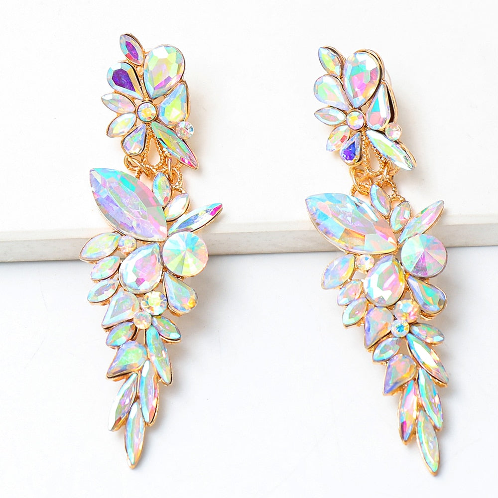 ✨ Colorful Rhinestone Drop Earrings