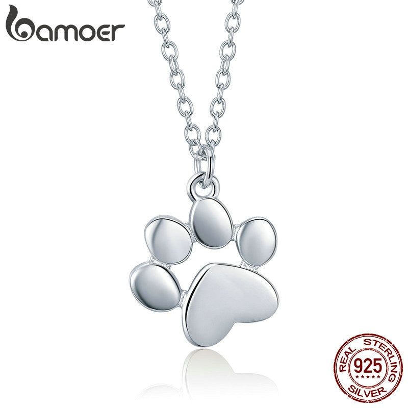 🐾 925 Silver Paw Print Necklace