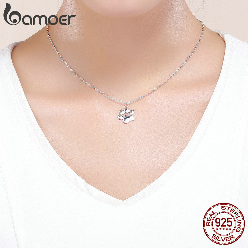 🐾 925 Silver Paw Print Necklace